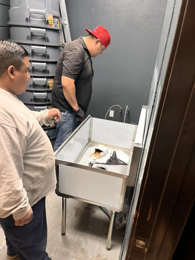 Commercial plumbing and sink installation in Westover